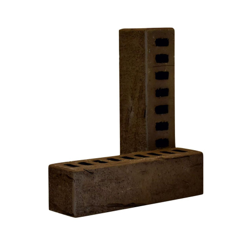 КИРПИЧ ПОЛОВИНКА ЦВЕТ ШОКОЛАД 1040 0,5 НФ РЕЛЬЕФ+БАРХАТ