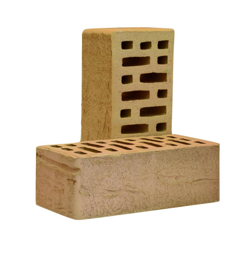 КИРПИЧ УТОЛЩЕННЫЙ ЦВЕТ САХАРА 1,4 НФ РЕЛЬЕФ+БАРХАТ