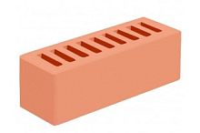Кирпич евро лицевой Абрикосовый с гладкой поверхностью
