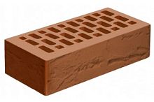 Кирпич лицевой коричневый Терракотовый с поверхностью Руст